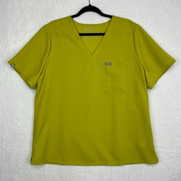 Figs Scrub Set Limeade XXL High Waist Zamora Joggers Catarina One Pocket Top - Picture 4 of 16